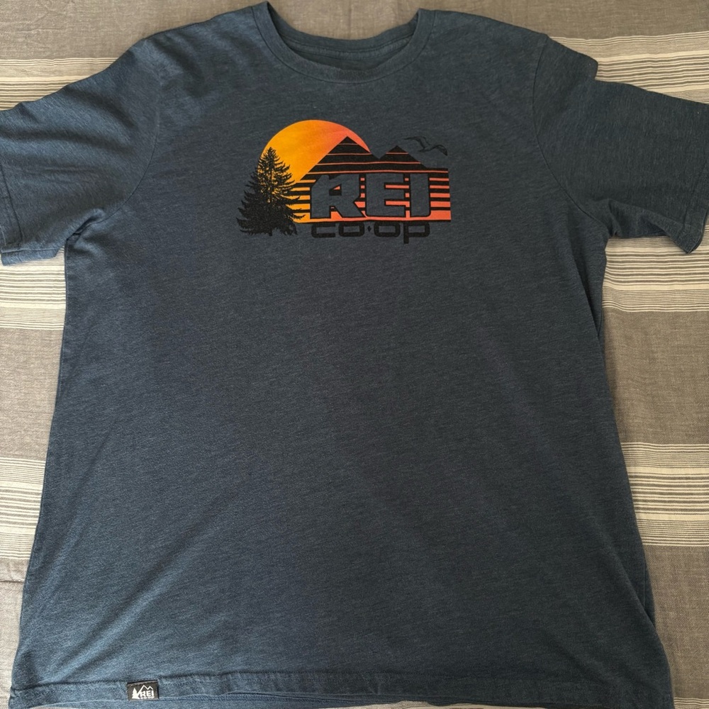 REI Co-op Blue Graphic T-Shirt SIZE LARGE